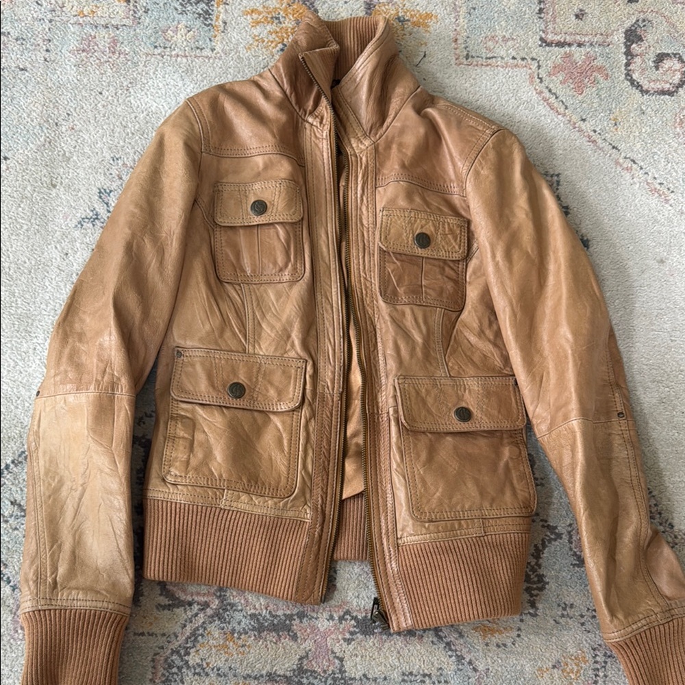 Bershka Tan Bomber Jacket
